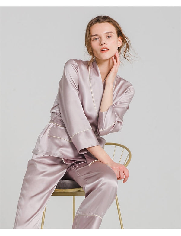 Pyjama en soie noble pour femme en longue & courte chez BELLE SOIE – Belle  Soie
