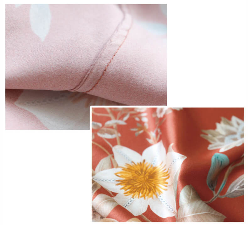 Pyjama en soie femme pyjama avec imprimé floral et manches longues pyjama en soie bouton patte de boutonnage pyjama élégant